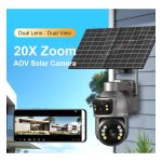 Camera de supraveghere cu panou fotovoltaic 4G, PTZ 20X Zoom, 2K, LS VISION
